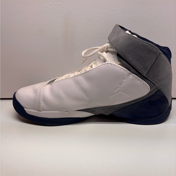 Rare Nike Air Jordan Team Strong Men Sz 13 Navy White Leather Sneaker 311868-102 - Picture 6 of 12